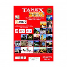 Tanex TW-2000 Düzkenar Etiket210X297Mm 100Sf Beyaz