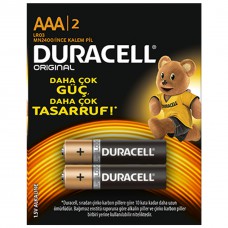 PİL Duracell İnce Kalem Pil AAA 2 li