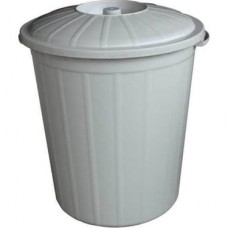 Çöp kovası kapaklı gri 70 LT